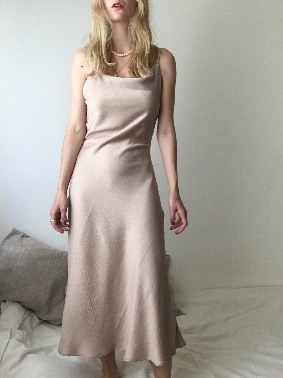 Bias cut satin slip dress Etsy