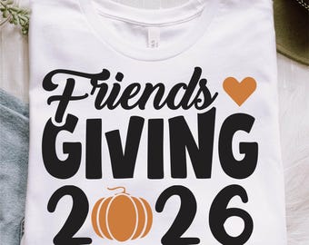 Friendsgiving 2026 SVG, Retro Thanksgiving Friends, Trendy Sublimation (Digital Download)