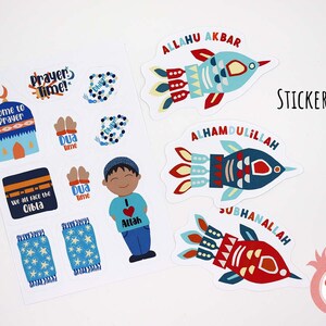 Space Rockets Themed Salah Tracker Prayer Packs - Reusable Prayer ...