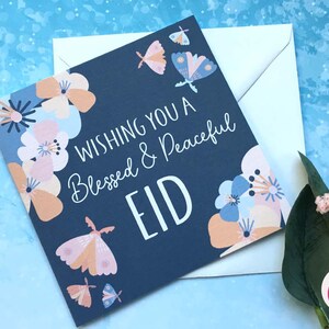 Cartão Eid Mubarak - Cartões Eid - Cartão de Bênçãos Eid - Eid Al Fitr - Presentes Eid - Cartões Islâmicos - Cartões Muçulmanos - Cartões para Eid