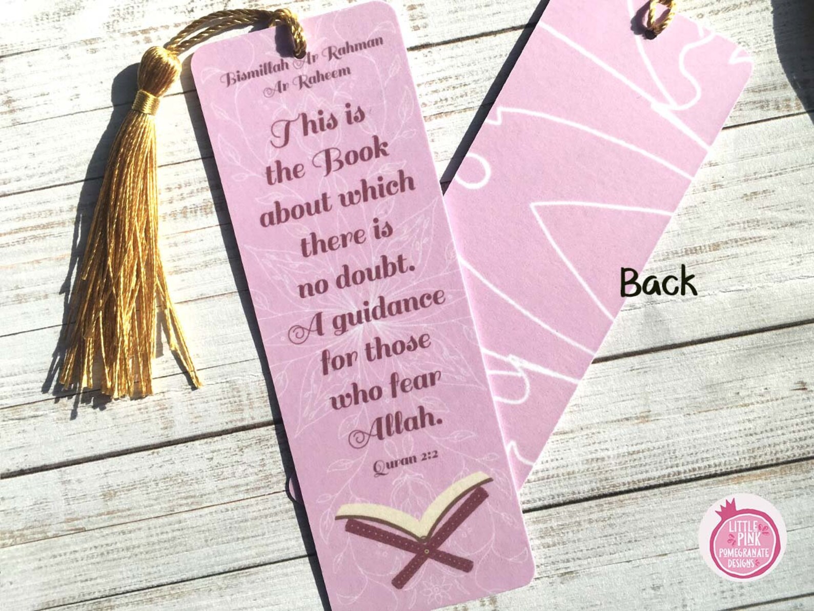 Quranic Verse Bookmark Islamic Bookmark Quran Bookmark Etsy