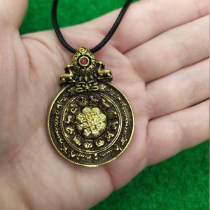 Tibetan Melong Tibetan Mirror Mandala Bagua Mirror Shaman Mirror Toli Negative Reflection Defense Amulet Talisman Pendant Tibetan Necklace