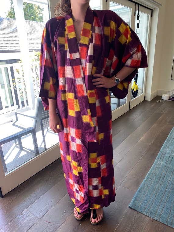 vintage silk kimono robe
