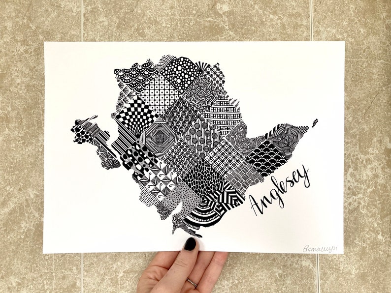 Map Ynys Môn /anglesey Map - Etsy