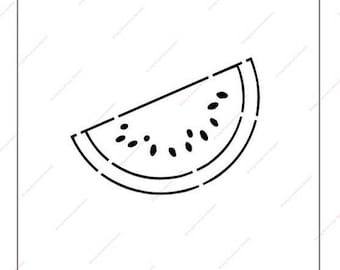 Watermelon Slice Cookie Stencil, cookie decorating, crafting, watermelon