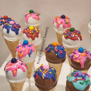 Ice Cream Cone Cake Pops - Etsy