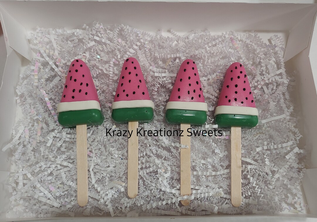 Watermelon Slice Cakesicles Etsy
