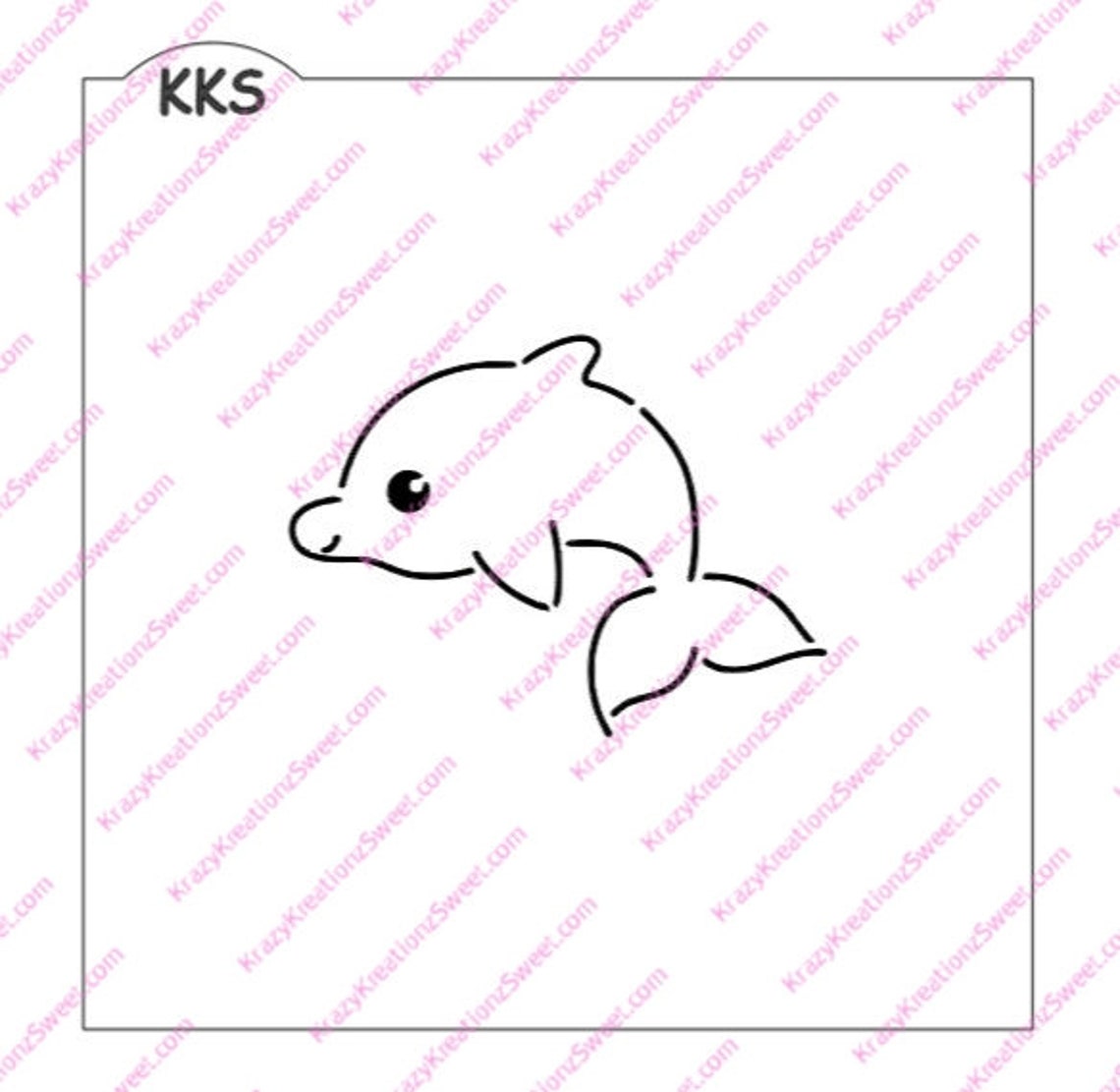 Paint Your Own Dolphin Cookie Stencil PYO Cookie Summer Etsy