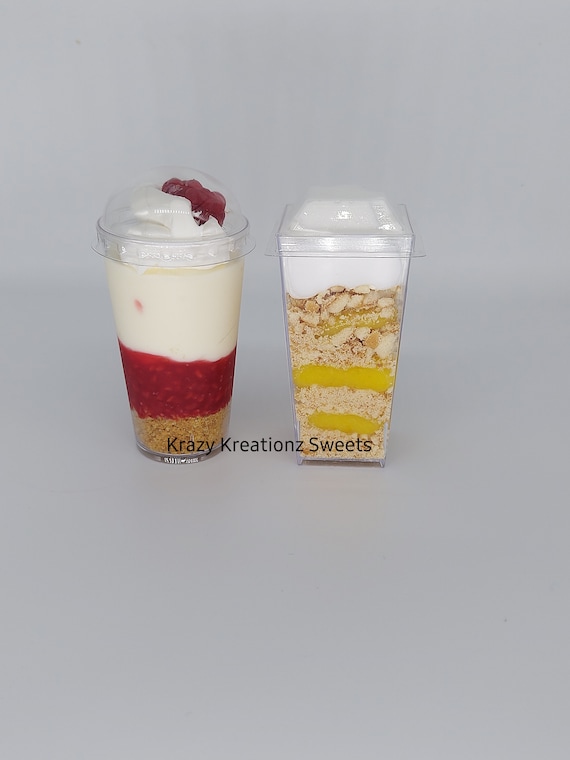 Dessert-Shooter-Box Für 12 Becher – 10 Stück, 32,4 X 22,2 X 14 Cm – Für Quadratische & Runde 142 Ml Dessertbecher