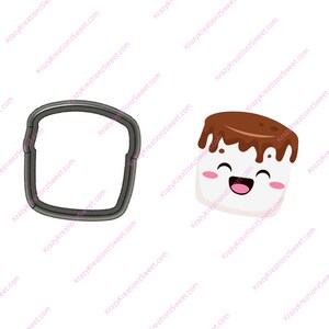 Smiley Schokolade überzogen Marshmallow Cookie Cutter, Essen Cookie Cutter, Smiley Cookie Cutter