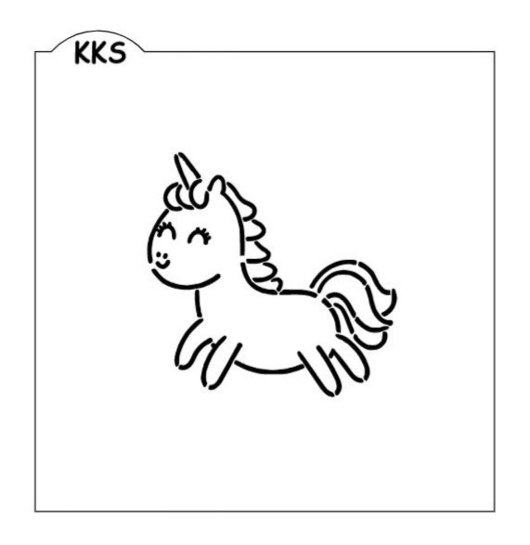 Paint Your Own Unicorn Cookie Stencil PYO Painting Cookie Etsy