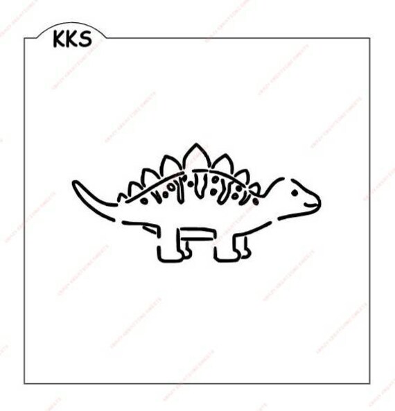 Paint Your Own Dinosaur Cookie Stencil Cookie Decorating Etsy