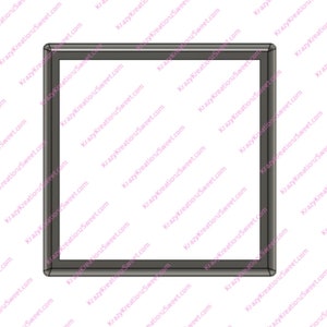 Square Cookie Cutter, Paint Your Own Cookie Cutter, Shape Cookie Cutter
