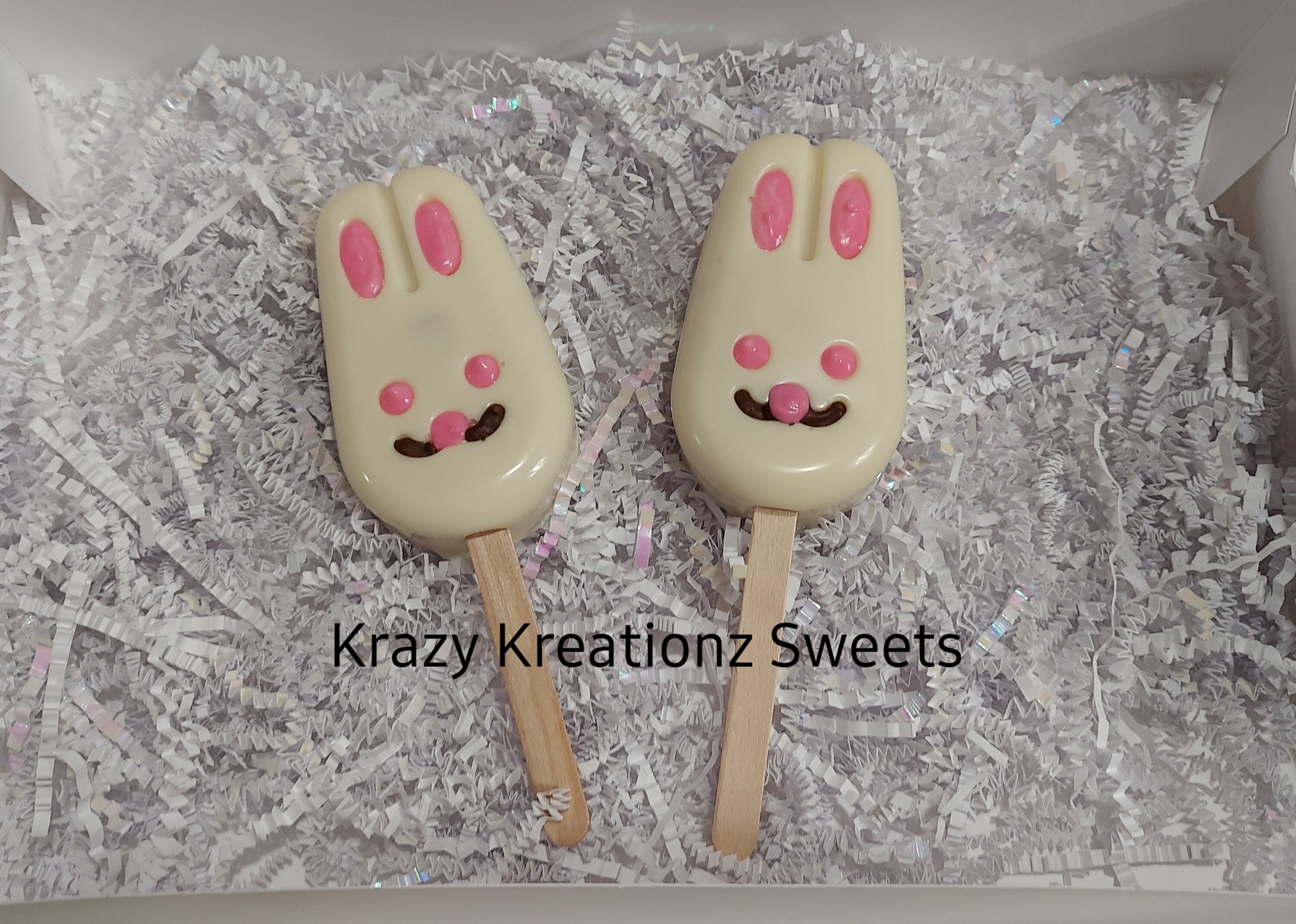 Bunny Cakesicles Easter Cake Pops Chocolate Etsy