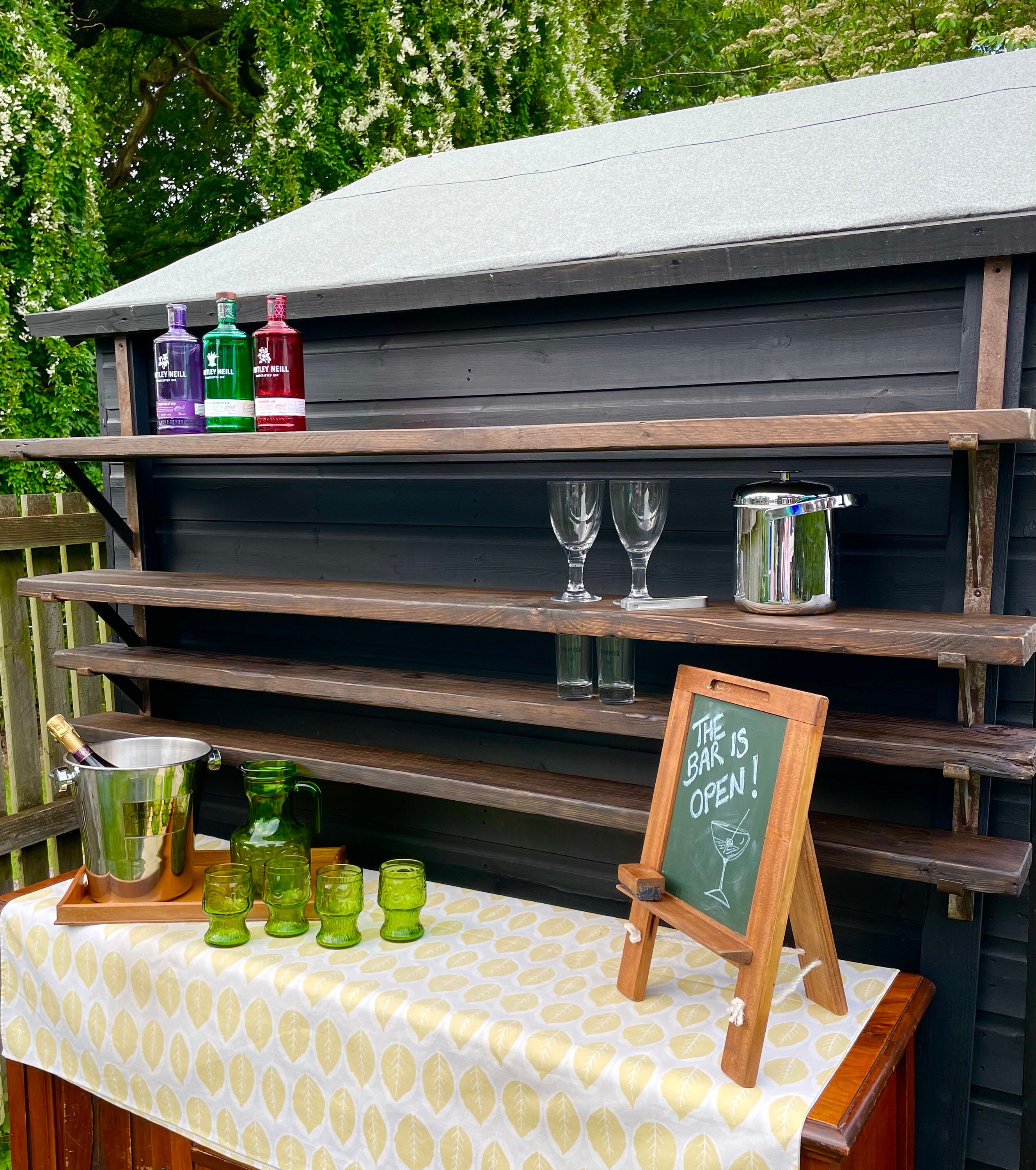 Kitchen Shelving Unit Bar Garden Bar Drinks Shelf Kitchen Etsy UK