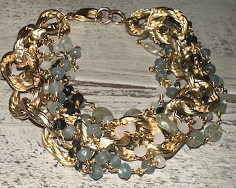 Multi Strang Edelstein Armband