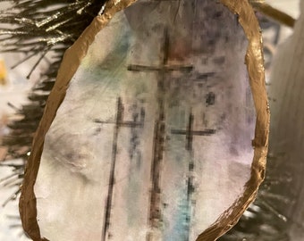 Dreifach Kreuz Austern Ornament