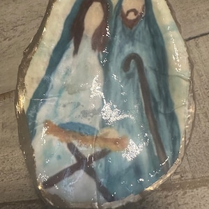Nativity Christmas Ornament/ rosary dish
