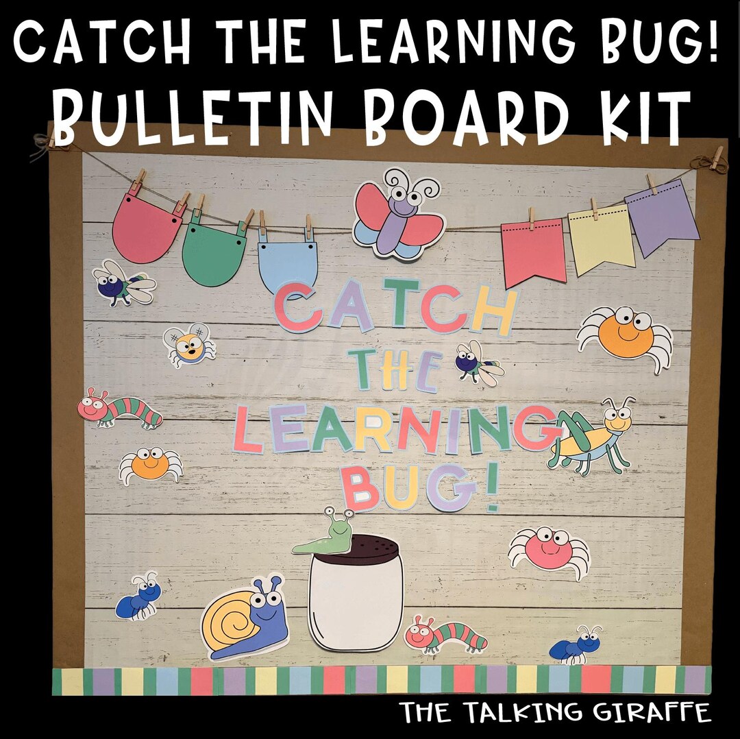 Spring/summer Bulletin Board Kit: Bugs, Insects, "catch Learning Bug ...