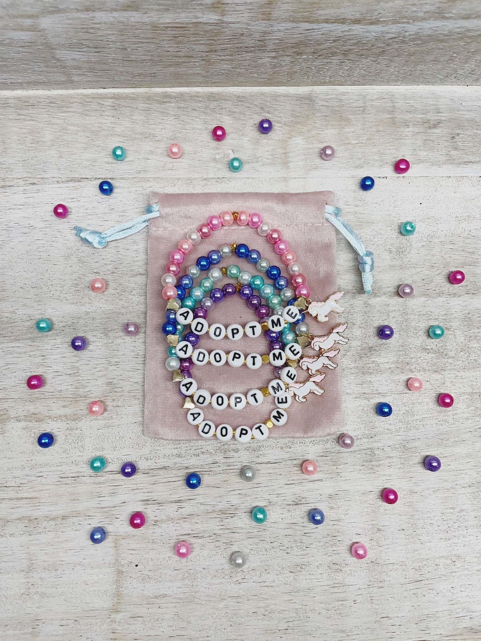 Roblox Girl Adopt Me Bracelet Beaded Bracelet Pearl Bracelet Etsy