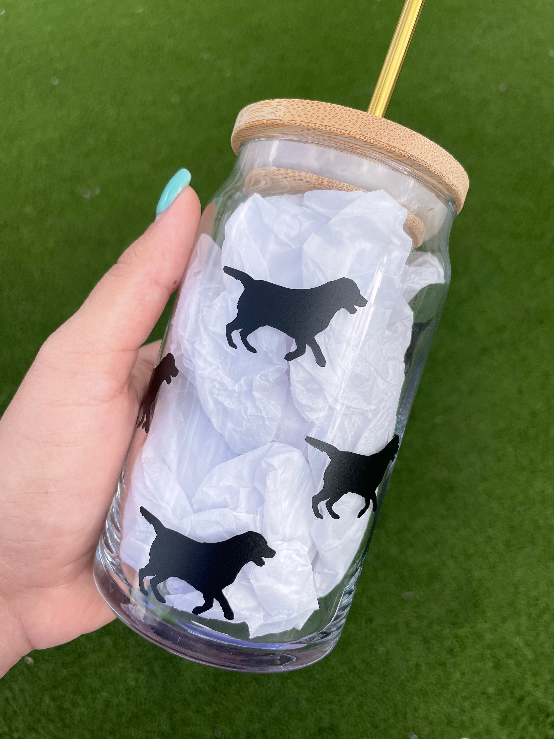 Beer Glass Can Boxer Dog Cup Dog Tumbler 16Oz Ice Coffee Glass Cup