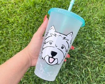 Tasse personnalisée Starbucks, gobelet personnalisé Starbucks, tasse personnalisée Starbucks, maman Westie, cadeau Westie, papa Westie, tasse Westie.
