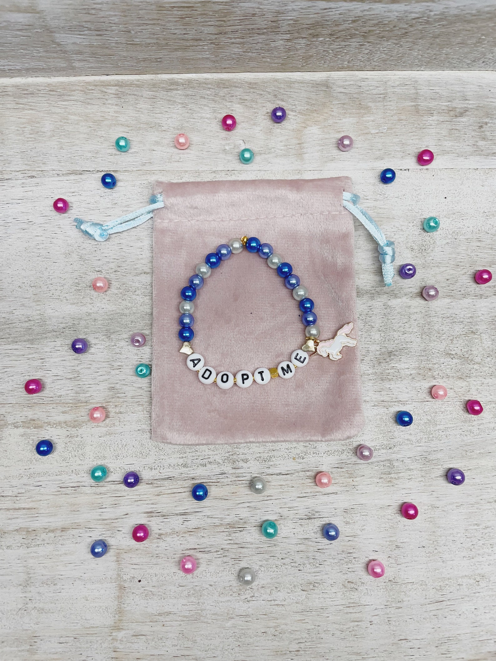 Roblox Girl Adopt Me Bracelet Beaded Bracelet Pearl Bracelet Etsy