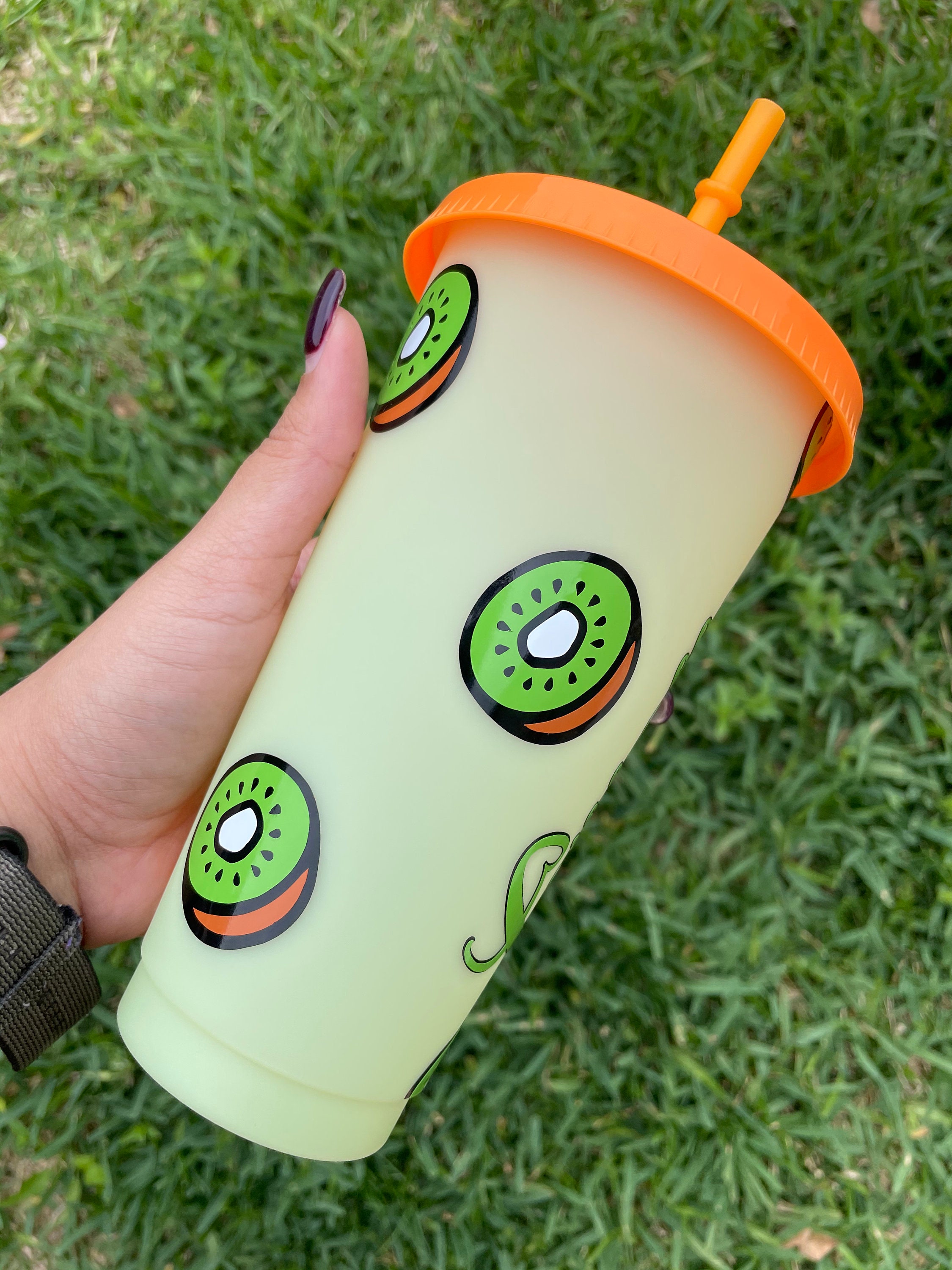 COLOR CHANGING Kiwi Cup 24oz Cup Personalized Cup Customized Etsy