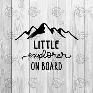 Little Explorer On Board Bumper Sticker / Vinyl Car Decal