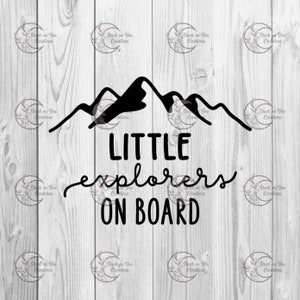 Little Explorers On Board Bumper Sticker / Vinyl Car Decal