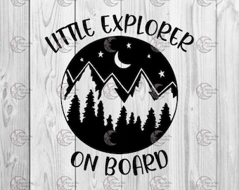 Little Explorer on Board Bumper Sticker / Vinyl Car Decal