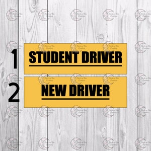 Student Driver / New Driver Bumper Sticker / Vinyl Car Decal