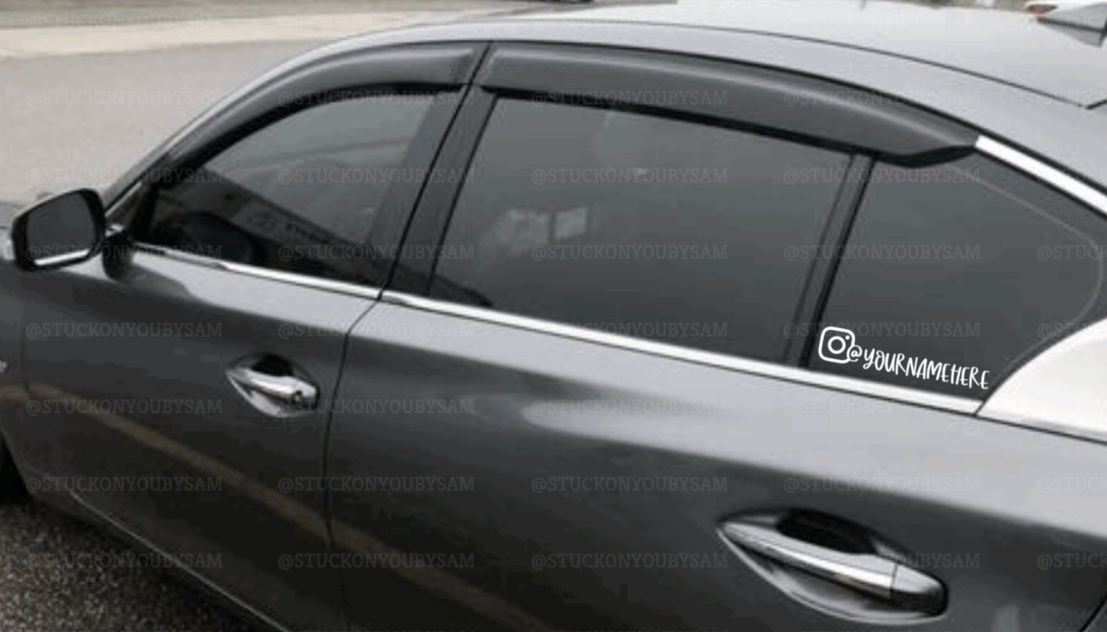 Tag Window Sticker Instagram Name / Tag Window / Bumper Sticker / Vinyl Car Decal - Etsy