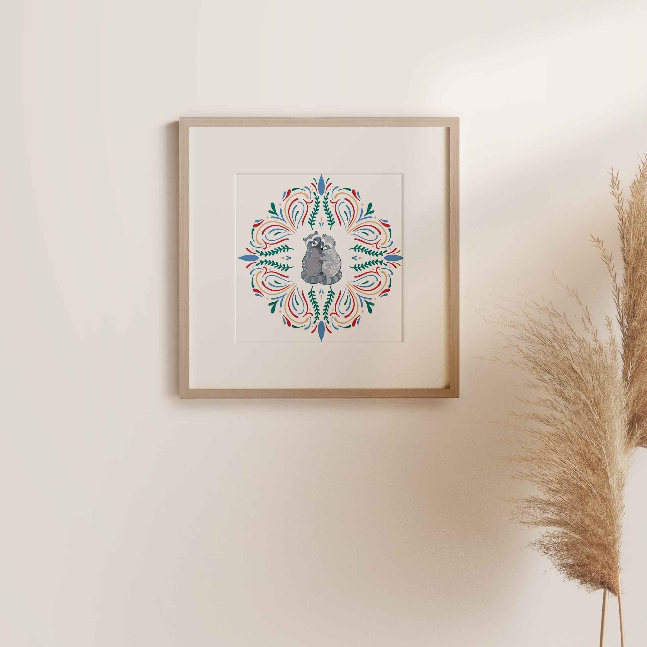 Digital Download Scandinavian Folk Art Print Folk Art | Etsy