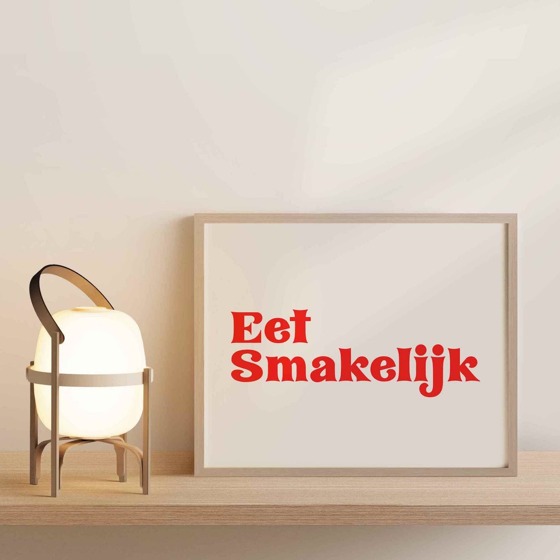 Digital Download Eet Smakelijk Sign Dutch Print Minimalist Etsy