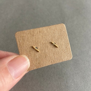 Silver Tiny Mini Thin Bar Stud Earrings - Sterling Silver