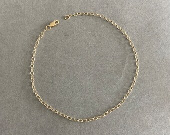 Gold Thin Chain Anklet - Gold Filled