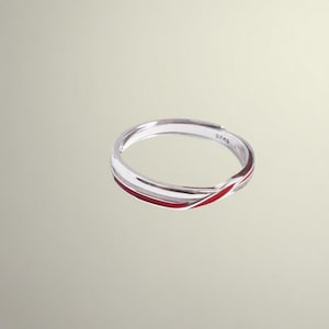 925 Sterling Silver Red String Engagement Ring Set; Adjustable, Free ...
