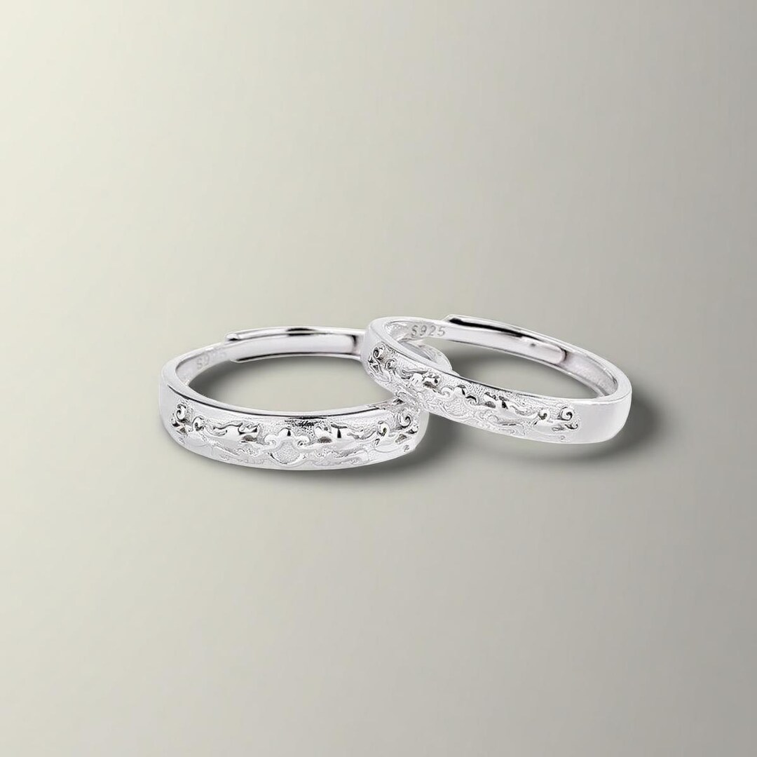 Fortune Rings Silver 925 Sterling Silver Pixiu Matching Couple Rings, Free Engraved ...