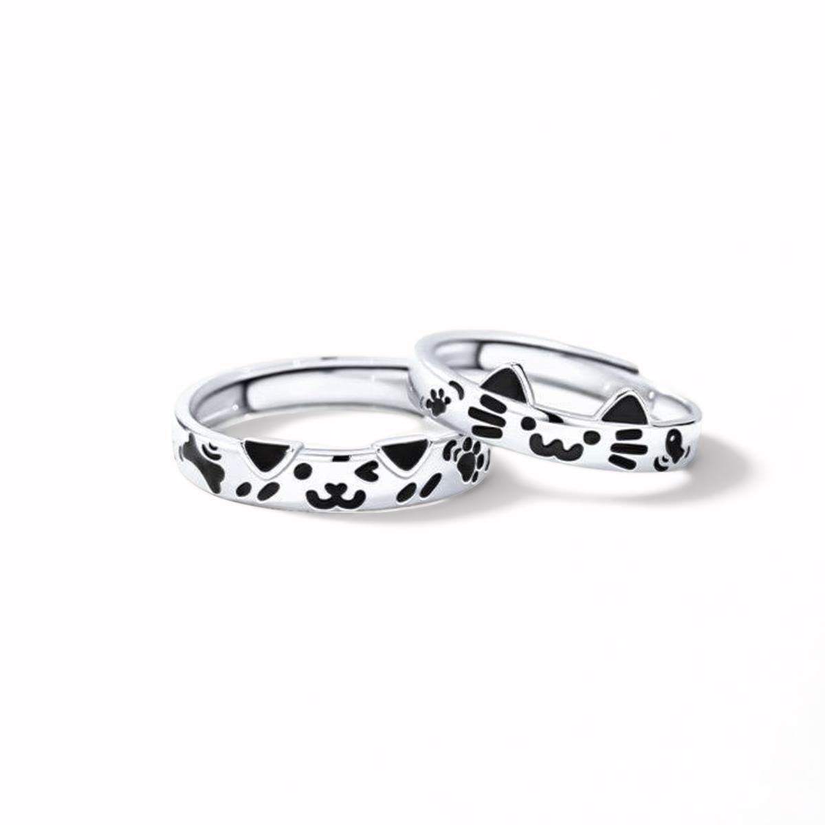 Bague Chat Réglable En Argent 925 Avec Rhodonite - Marque La Petite Ladybird - Neuf Sans Emballage