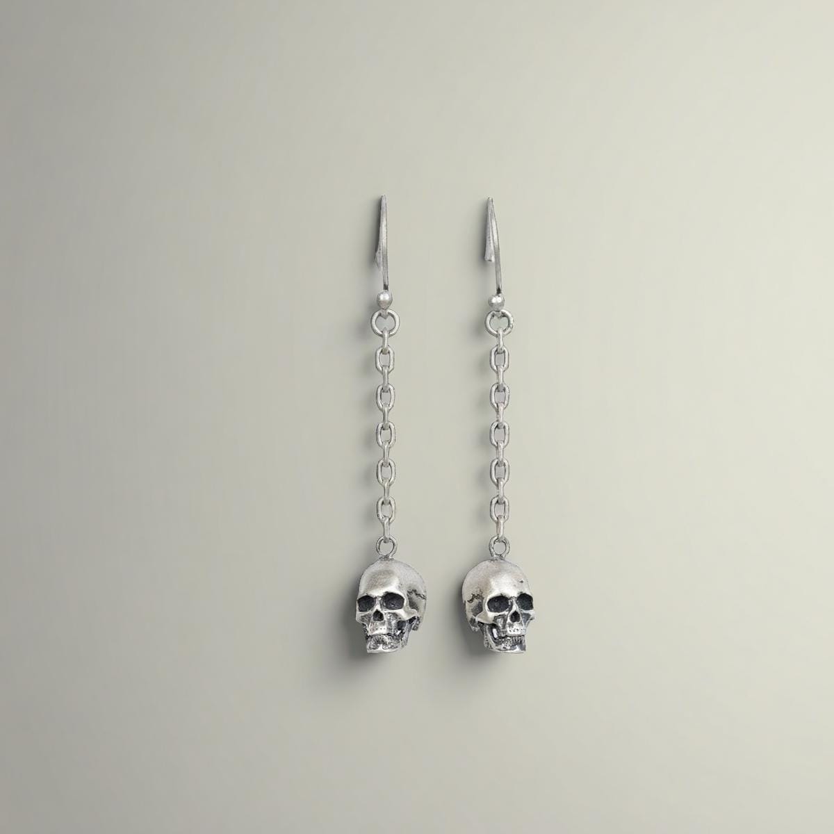 PHNIBIRD Orecchini con Teschio di Halloween Orecchini in Argento