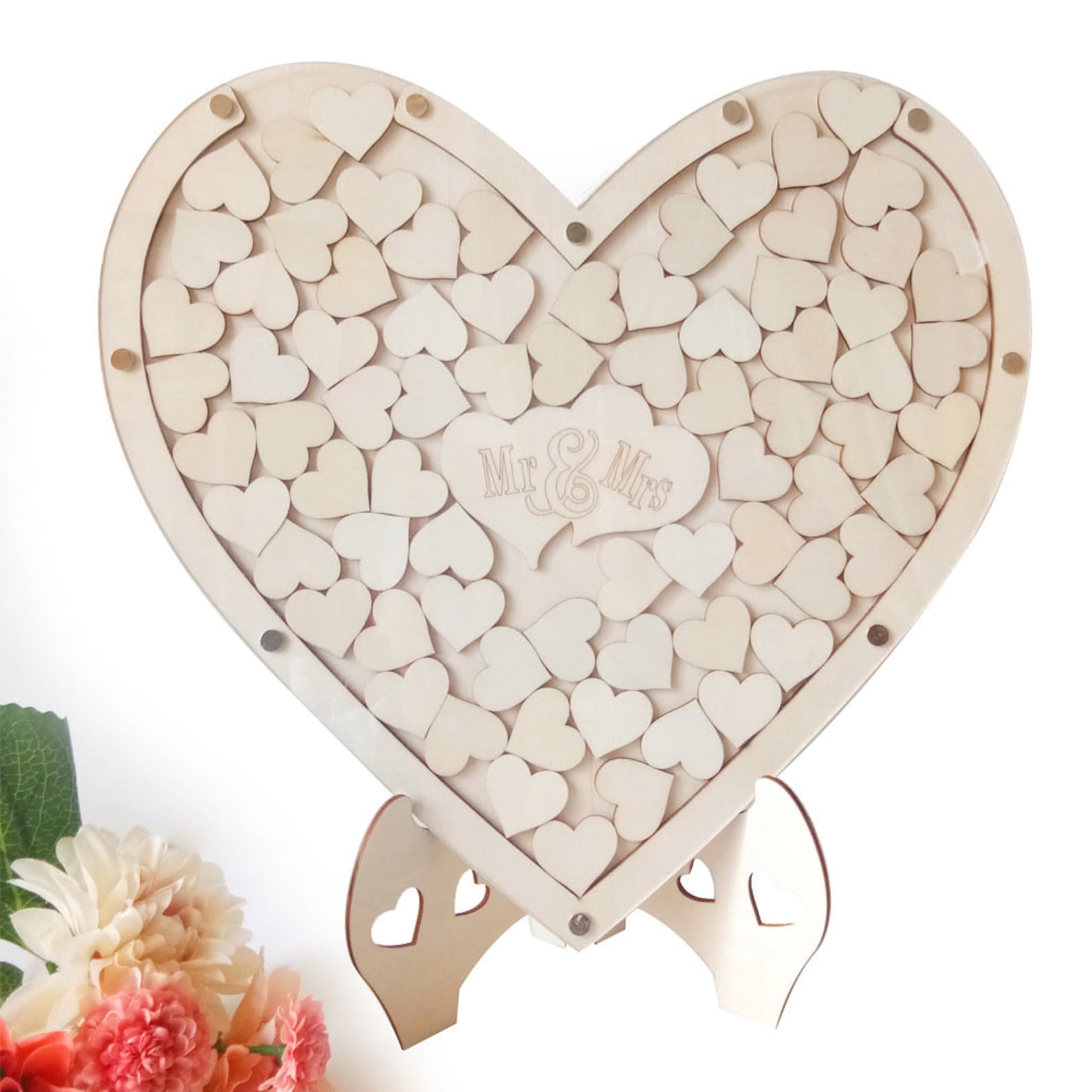 Wooden Heart Wedding Guest BookDrop Box Guest Book75 Etsy