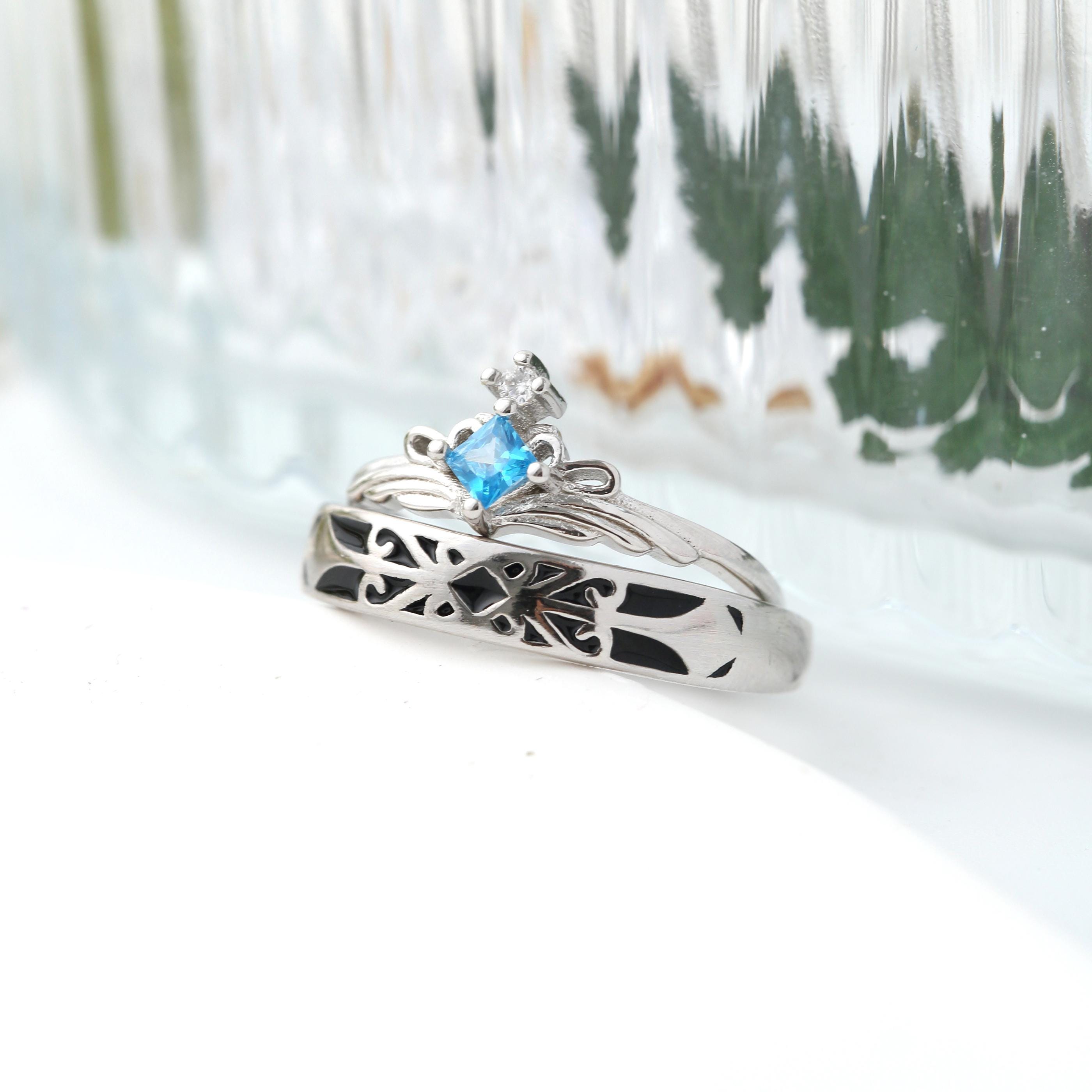 Blue Cz Ring - Etsy Blue Cz Ring - Etsy