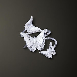 925 STERLING SILVER Fluttering Elegance Butterfly Ring, Three Butterflies Ring, Silver Butterfly Ring, Gift for Butterfly Lover, Open Ring