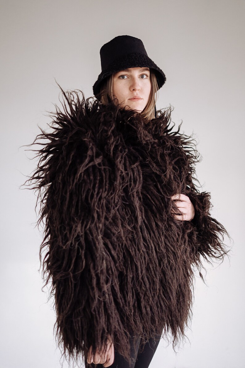 Shaggy wool jacket Huge Shaggy Jacket Oversized Shaggy Coat Etsy