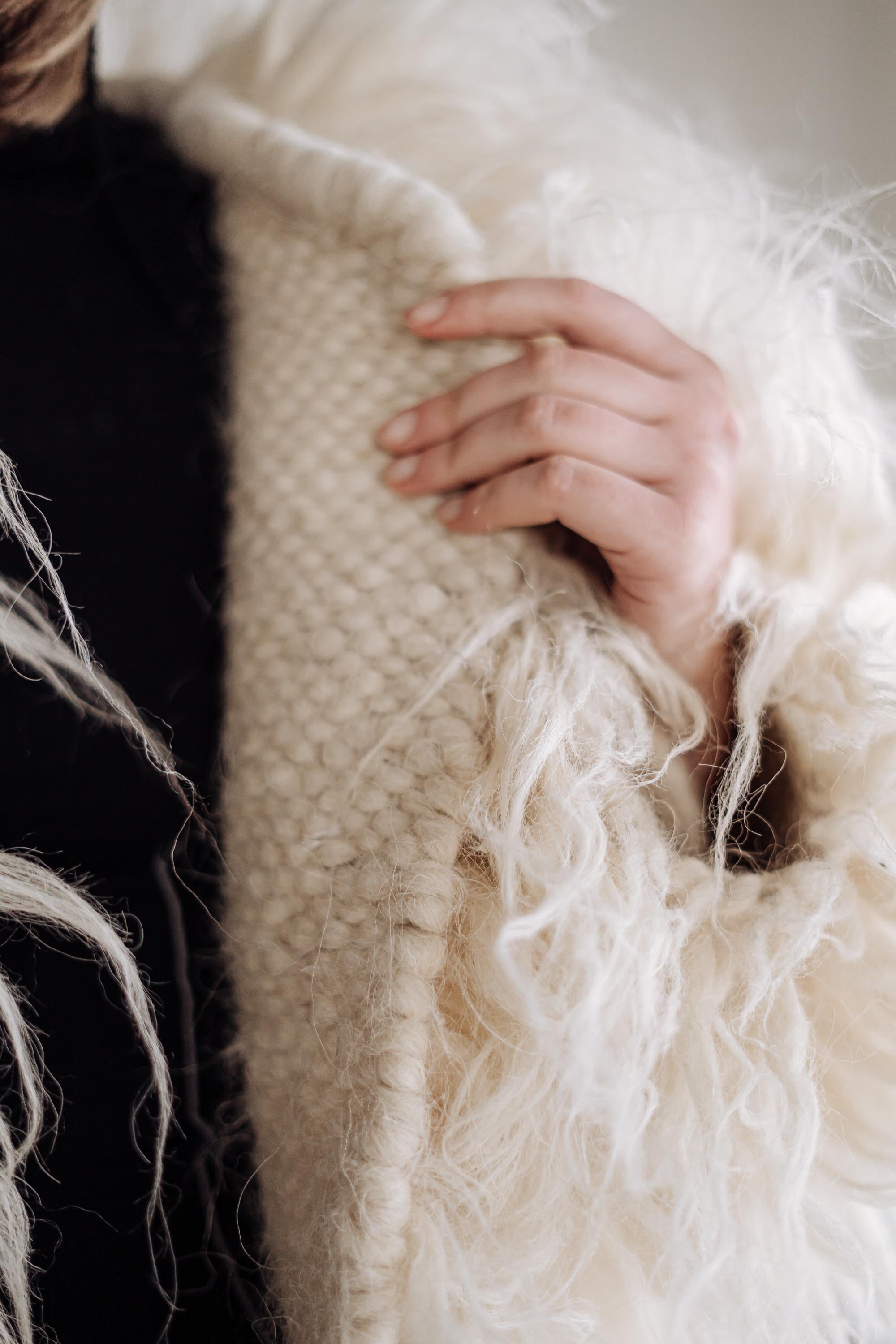 Handwoven Short Shaggy Wool Jacket: Oversized Carpathian Coat - Etsy