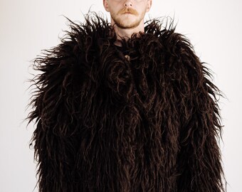 【sachat 】vallan Mix Shaggy Wool Jacket Shaggy Wool Jacket Huge Shaggy Jacket Oversized Shaggy Coat