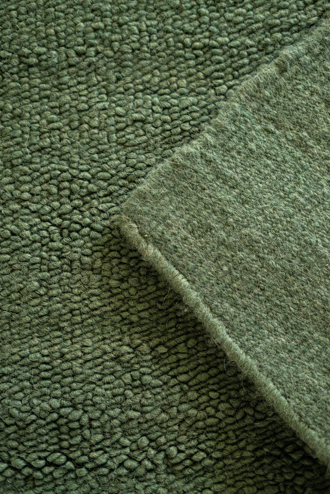 Green Wool Rug Wool Running Rug Scandinavian Rug Handwoven Etsy