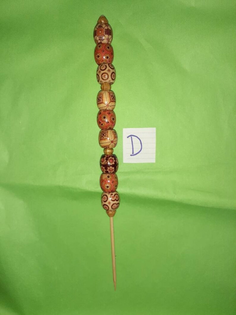 Beaded Plant Garden Stakes Decorative Garden Accessories Etsy