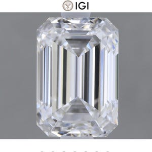 1.50ct Emerald Cut Lab Grown Diamond IGI Certified D VVS2 Loose Stone Ultra-Lucent Step Cut for Old Money Engagement Ring Zisma Fine Jewelry